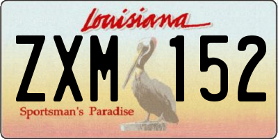 LA license plate ZXM152