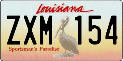 LA license plate ZXM154