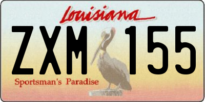 LA license plate ZXM155