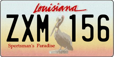 LA license plate ZXM156