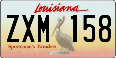 LA license plate ZXM158