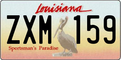 LA license plate ZXM159