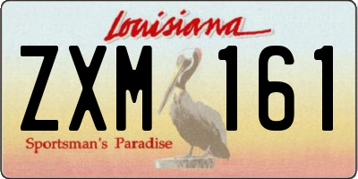 LA license plate ZXM161