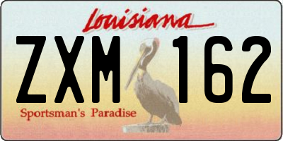 LA license plate ZXM162