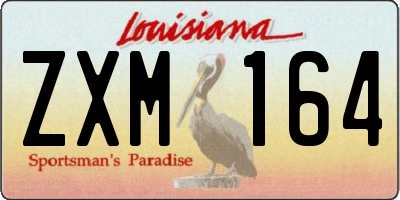 LA license plate ZXM164