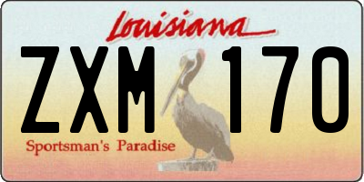 LA license plate ZXM170