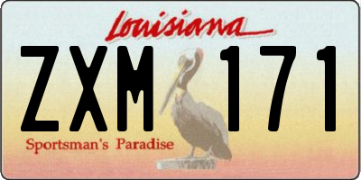 LA license plate ZXM171