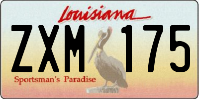LA license plate ZXM175