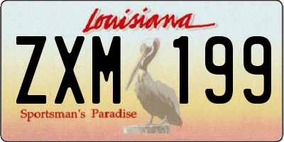 LA license plate ZXM199