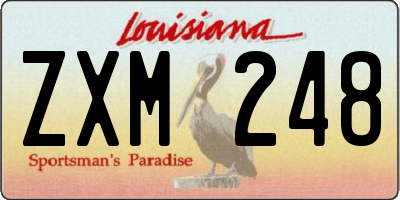 LA license plate ZXM248