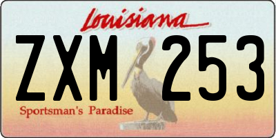 LA license plate ZXM253