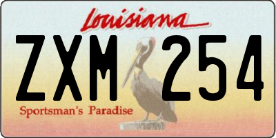 LA license plate ZXM254