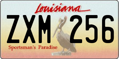 LA license plate ZXM256
