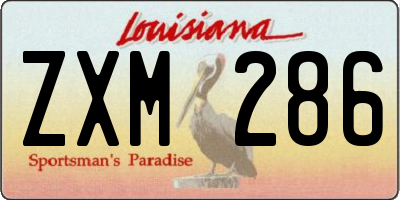 LA license plate ZXM286