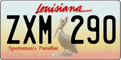 LA license plate ZXM290