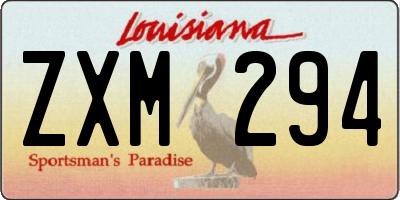 LA license plate ZXM294