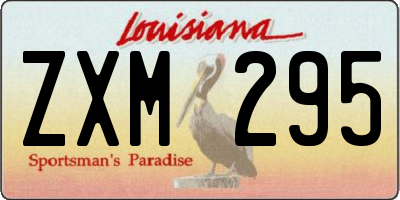 LA license plate ZXM295