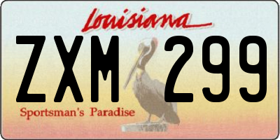 LA license plate ZXM299