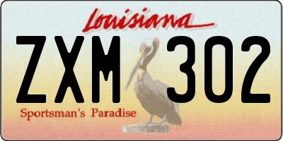 LA license plate ZXM302