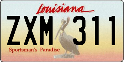 LA license plate ZXM311