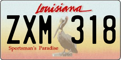 LA license plate ZXM318