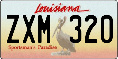 LA license plate ZXM320
