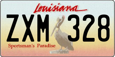 LA license plate ZXM328