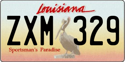 LA license plate ZXM329