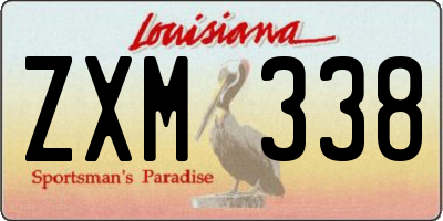 LA license plate ZXM338