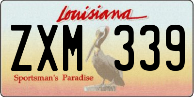 LA license plate ZXM339