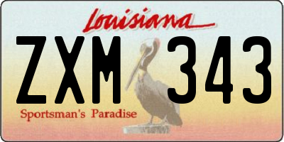 LA license plate ZXM343