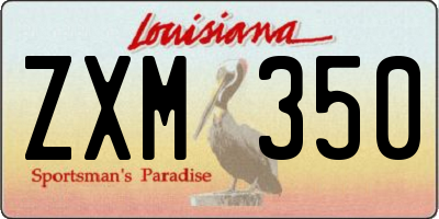 LA license plate ZXM350