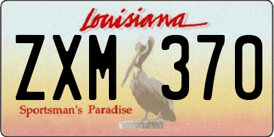 LA license plate ZXM370