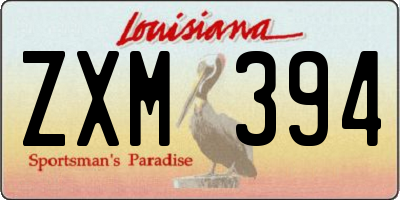 LA license plate ZXM394