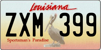 LA license plate ZXM399