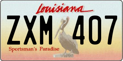 LA license plate ZXM407