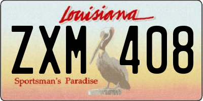 LA license plate ZXM408