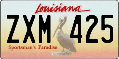 LA license plate ZXM425