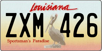 LA license plate ZXM426