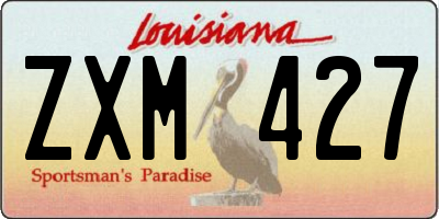 LA license plate ZXM427