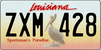 LA license plate ZXM428