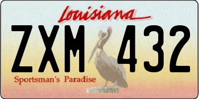 LA license plate ZXM432