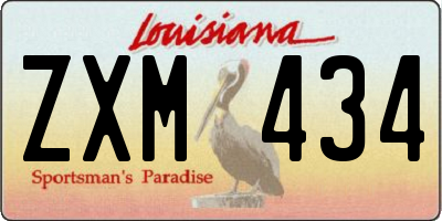 LA license plate ZXM434