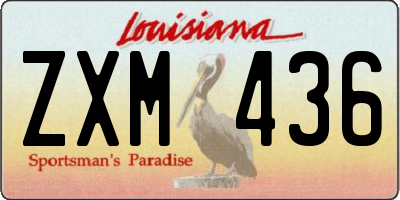 LA license plate ZXM436