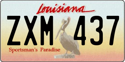 LA license plate ZXM437