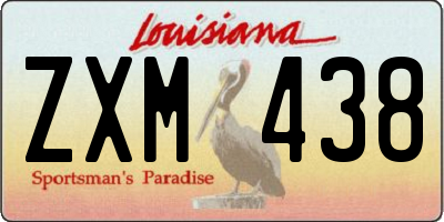 LA license plate ZXM438