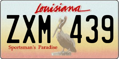 LA license plate ZXM439