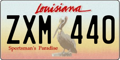 LA license plate ZXM440