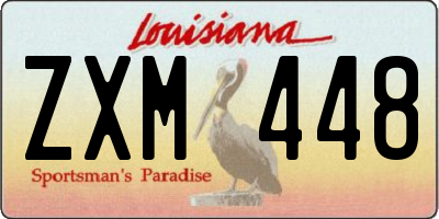 LA license plate ZXM448