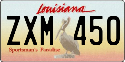 LA license plate ZXM450